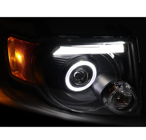 For Ford Escape Suv Halo Led Black Projector Headlights W