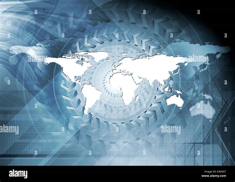 Hi Tech Blue Design Stock Photo Alamy