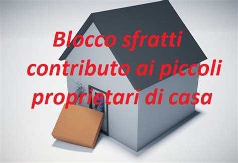 Blocco Sfratti Rimborso Per I Proprietari Di Case Airdomus