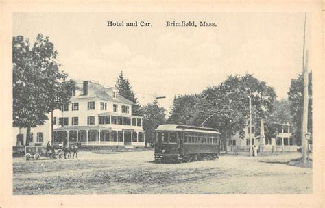 Brimfield Massachusetts Hotel And Car Street View Antique Postcard ...