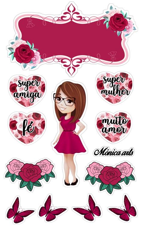 Topper De Bolo Mulher - Topper de bolo mulher – Artofit