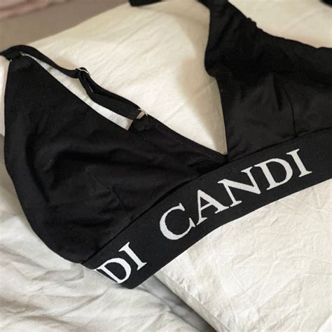 Candi Underwear Set Black Bamboo Triangle Bra And Thong Lingerie Set Size Etsy UK