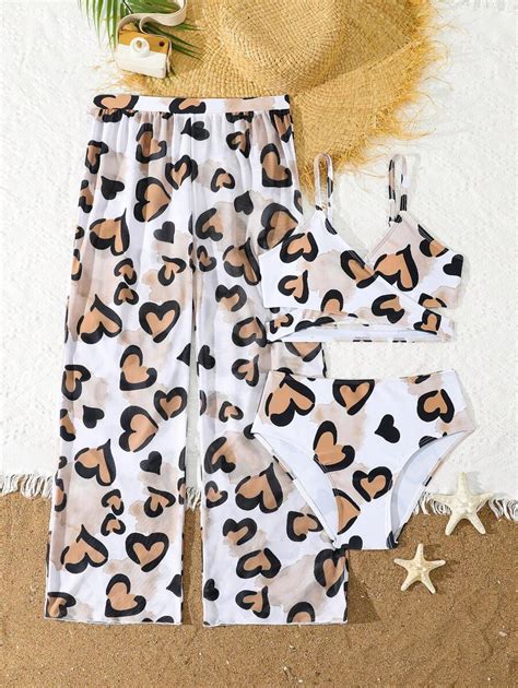 Tween Girl Leopard Print Bikini Set Summer Beach SHEIN USA