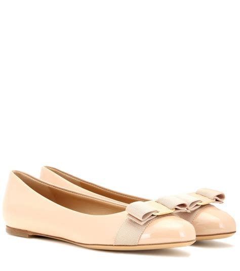 Varina Nude Patent Leather Ballerinas Patent Leather Ballet Flats Patent Leather Shoes