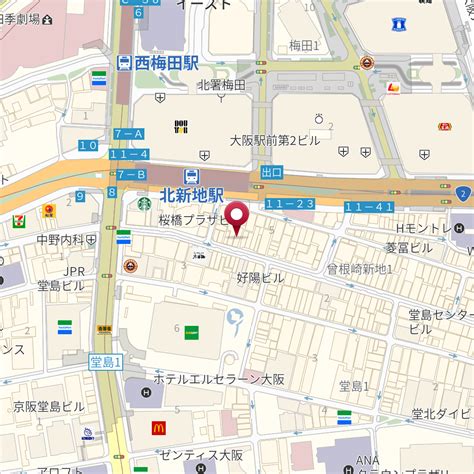 大阪府大阪市北区曾根崎新地1－5－9 の地図 - MapFan