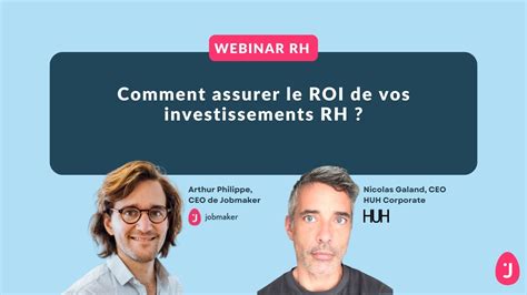 WEBINAR Comment Assurer Le ROI De Vos Investissements RH YouTube