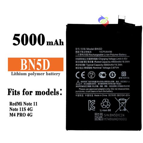 Redmi Note 11 Note 11s 4g M4 Pro 4g Bn5d Lithium Polymer Battery