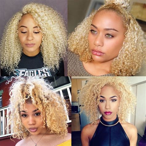 Blonde Kinky Curly Lace Front Wig HD Transparent Type Short Bob Wigs Brazilian Hair For
