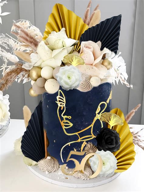 Snapklik Luxury Boho Baby Shower Cake Decoration Nude Flowers Cake Topper Beige Gender