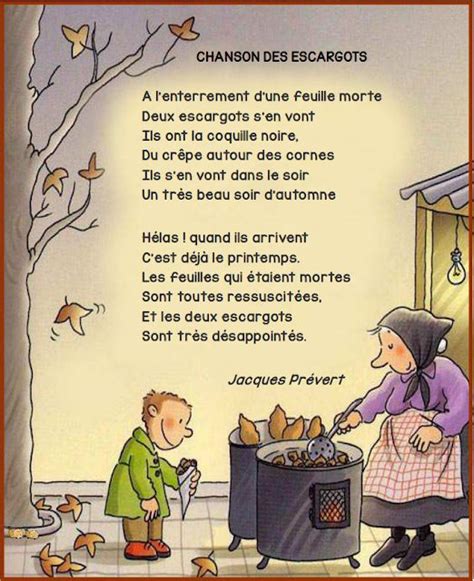 Poeme Chanson D Automne De Jacques Pr Vert Chanson Automne Po Mes