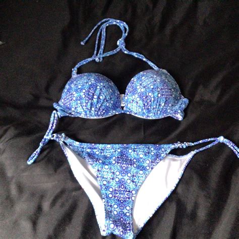 Matching Bikini Set Tie Neck And Tie Side Brief As Depop