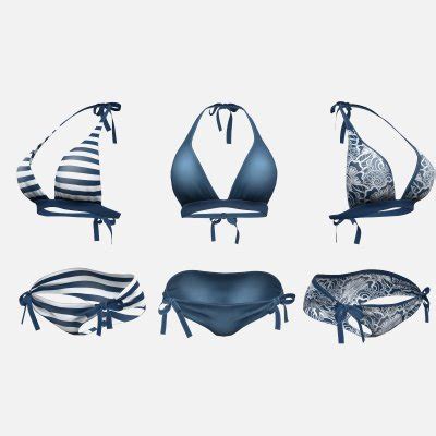 Blue Bikini Swimsuit Colors D Model By Zvanka