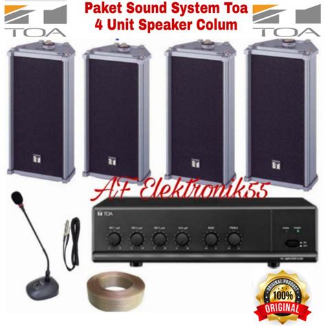 Jual Paket Sound System Toa Ruangan 4 Unit Speaker Colum Jakarta