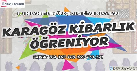 5 Sınıf Türkçe Ders Kitabı Sayfa 164 167 168 169 170 171 Cevapları