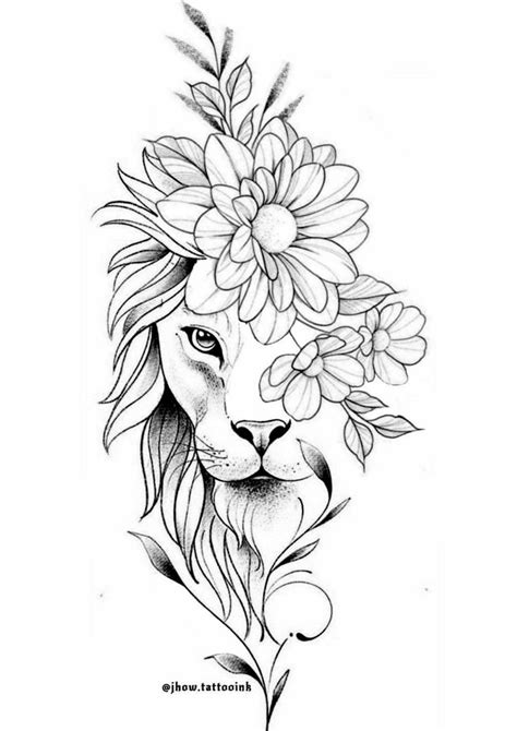 Desenho De Leão Para Tatuagem Feminina - tatuagem de leão feminina | Tattoos, Lion tattoo, Lion head tattoos