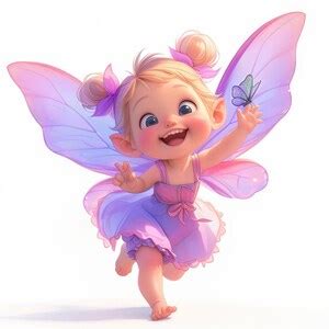 Cute Blonde Fairy Clipart Bundle Kawaii Fairies Pink Fairy High Quality Jpgs Illustrations