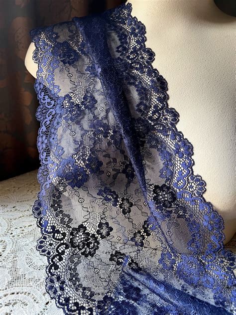 Sapphire Royal Blue Stretch Lace French Style Inspired For Lingerie
