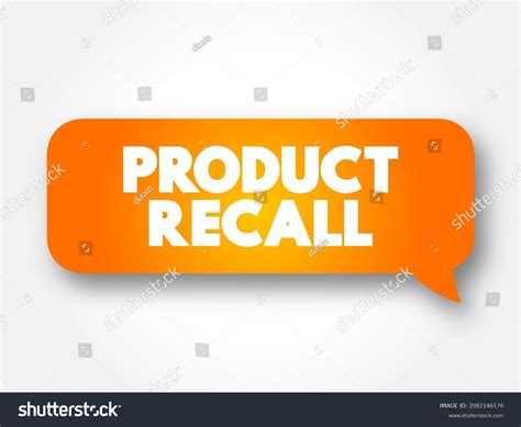 Product Recall Text Message Bubble Concept Stock Vector (Royalty Free