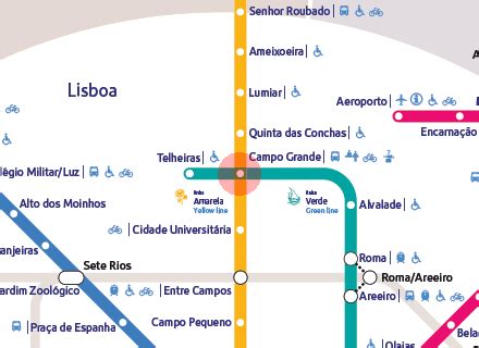 Campo Grande Station Map Lisbon Metro