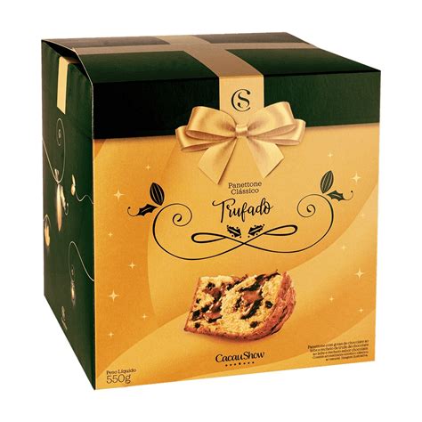 Panettone Trufado Tradicional Sem Cobertura 550g Cacau Show Shopee Brasil