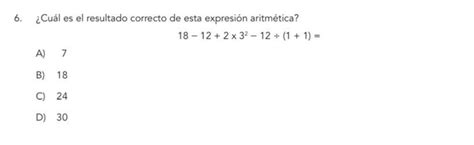 Cuál es el resultado correcto de esta expresión aritmética Brainly lat