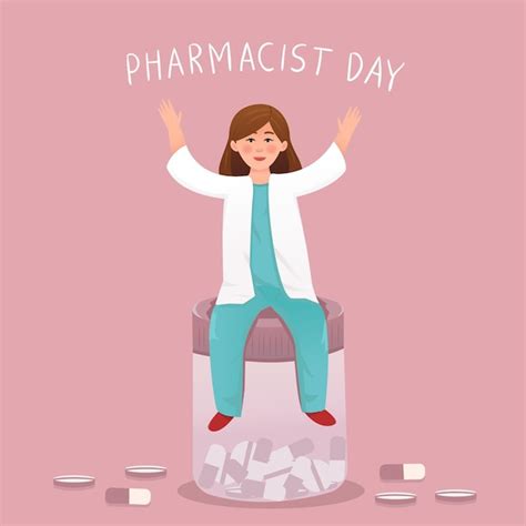 Feliz Dia Do Farmaceutico - Ilustração do feliz dia do farmacêutico | Vetor Premium
