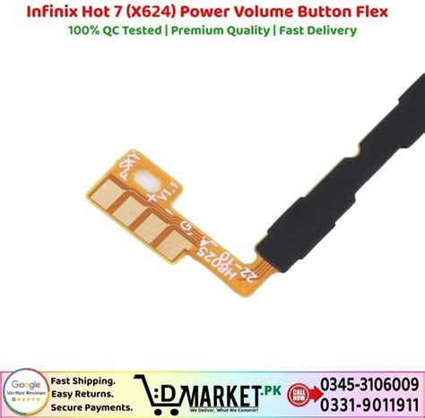 Infinix Hot 7 X624 Power Volume Button Flex 2025 Exclusive