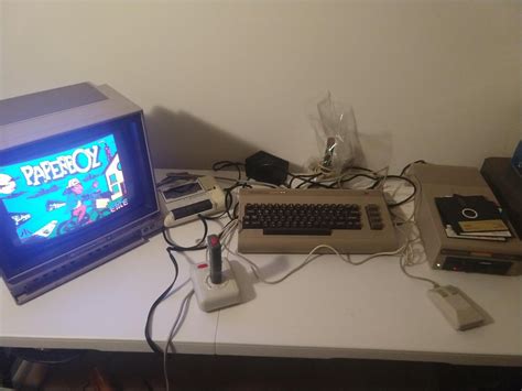 My C64 Setup Complete With Floppy Drive Tape Drive Mouse And Original Monitor Finally Got It