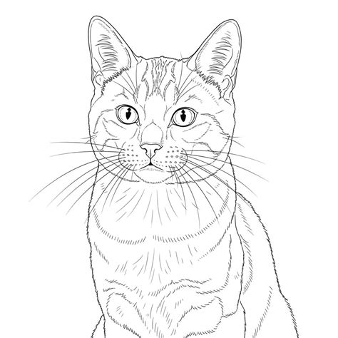 Desenho De Gato Realista Colorido - 9