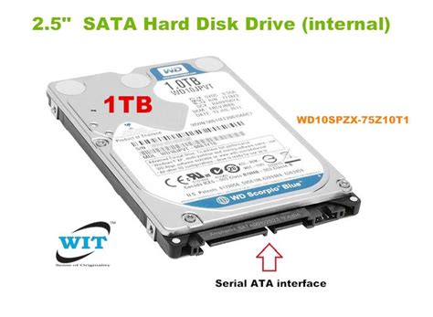 1TB Western Digital Blue WD10SPZX-75Z10T1, Speed: 5400 RPM, Thickness ...