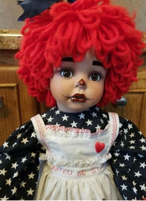 Raggedy Ann And Andy Porcelain Dolls Etsy