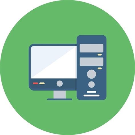 premium vector computer tower flat illustration