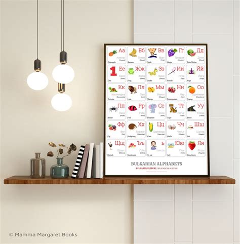 BULGARIAN Alphabet CHART With Words and English Translations - Etsy Canada