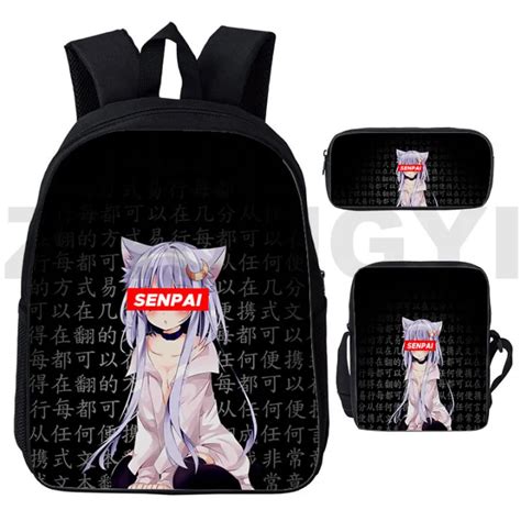 Hentai Bag D Print Ahegao Backpack Men Women Anime Cartoon Harajuku Laptop Bag Kawaii School