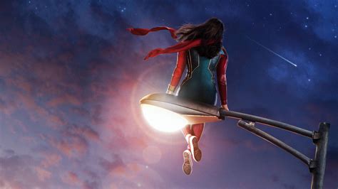 Download Ms Marvel And A Shooting Star Wallpaper