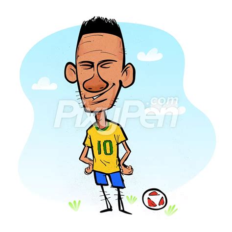 Neymar Jr Brazilian Footballer Caricature Caricature Neymar Neymar Jr