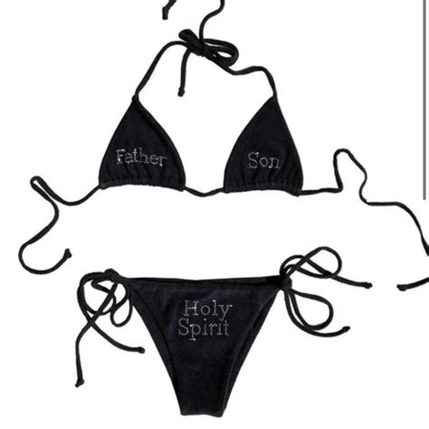 Holy Trinity Bikini Set Rhinestone Terry By Depop