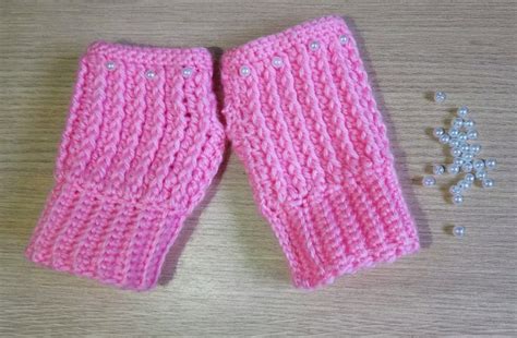 Luvas Sem Dedos De Croche Lã Frio Infantil | Elo7