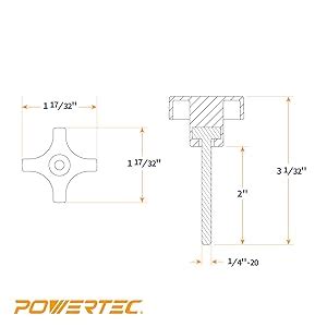 Amazon Powertec Qnb P Point Stud Knobs Threaded