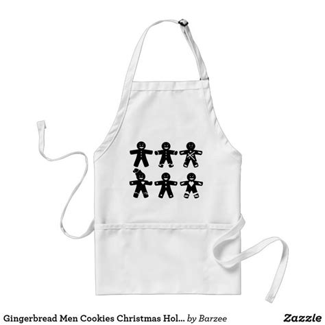 Gingerbread Men Cookies Christmas Holidays Happy Adult Apron