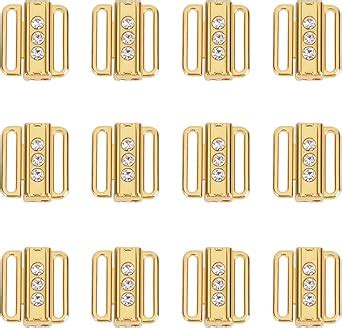 Amazon Gomakerer Pcs Rhinestone Bikini Connectors Bra Strap Hooks For Sewing Bikini