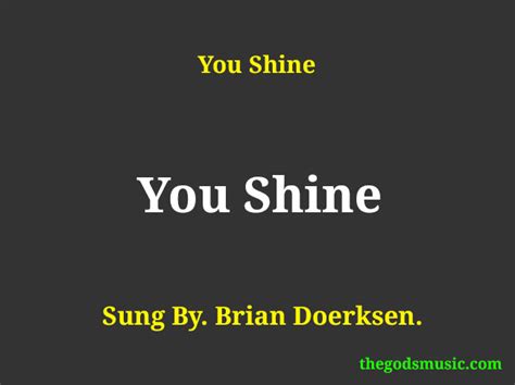 shine christian song lyrics