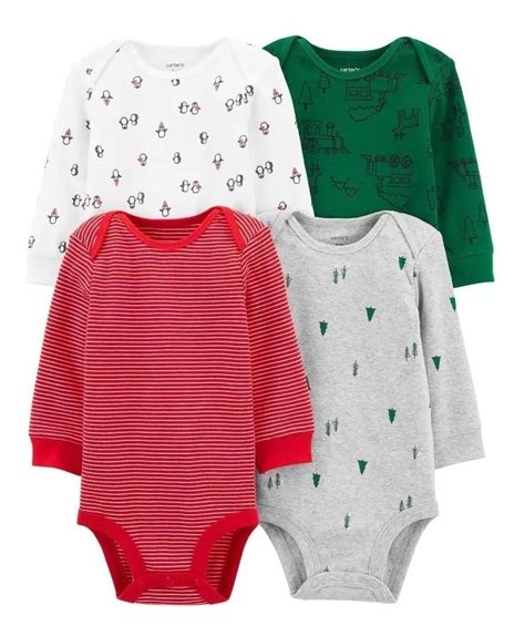 Kit Body Carters Manga Longa Bebe Menino Pinguim Lancamento Mercado Livre