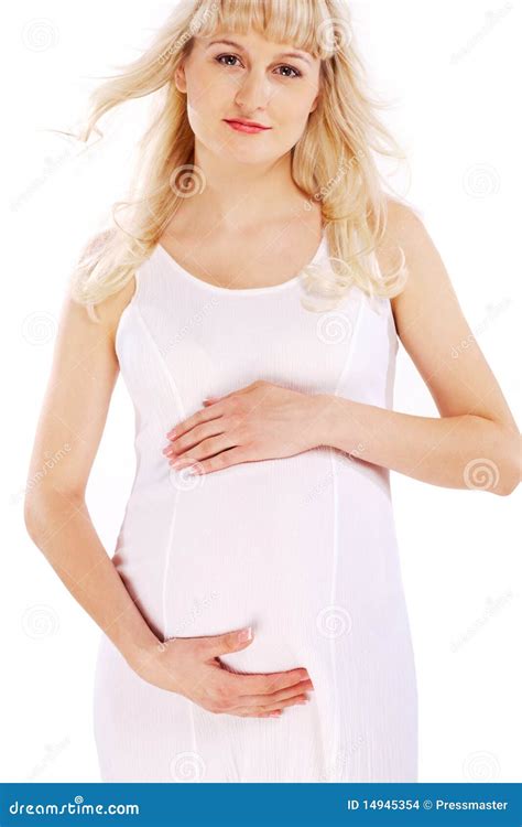 Pregnant Blonde Stock Photo Image Of Looking Caucasian