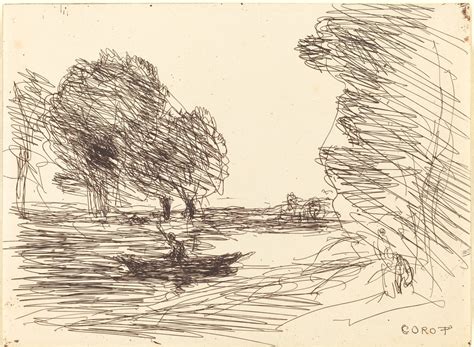 Boatman by Jean Baptiste Camille Corot: Buy fine art print
