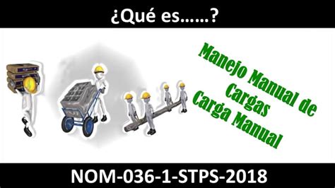 ¿quÉ Es Manejo Manual De Cargas Nom 036 1 Stps 2018 Youtube