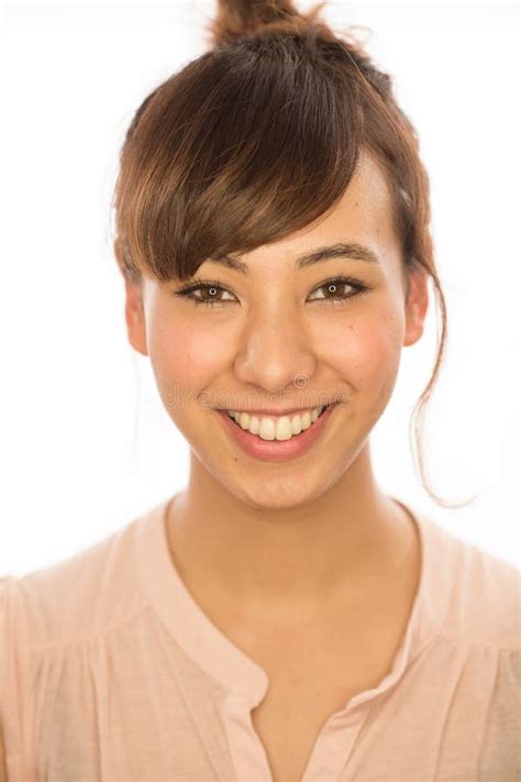 Asian Latina Girl Woman Smile Face Portrait Stock Photo Image Of Asian Background