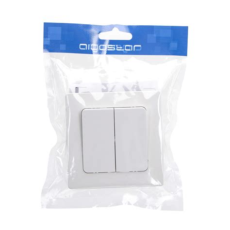 Interruptor alemán de 2 vías y 2 llaves, blanco - Prendeluz