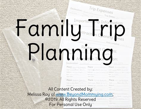 family trip planning pack  mommying