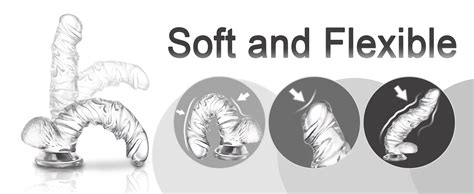 Amazon Inch Realistic Jelly Dildo Lifelike Clear Penis Cock G Spot Sex Toy With Suction